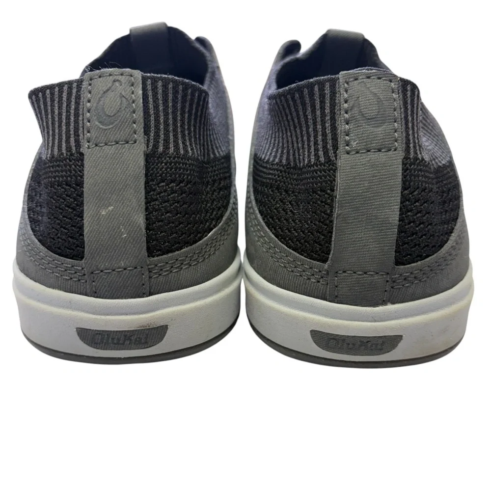 OluKai Makia Ulana Sneakers Mesh Breathable Lightweight Grey Black Mens Size 9